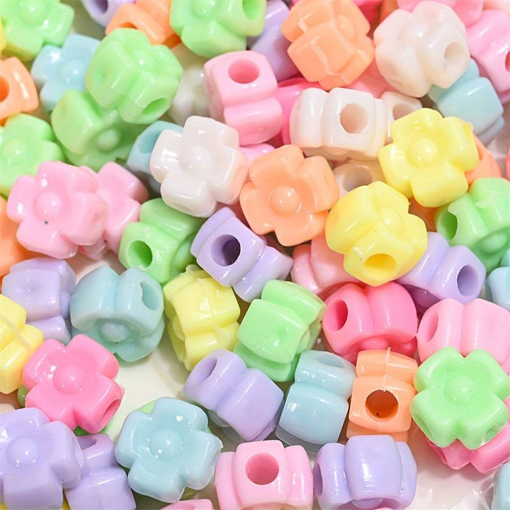 Assorted Plus Sign Pastel Plastic Beads | Size: 12mm | PB74