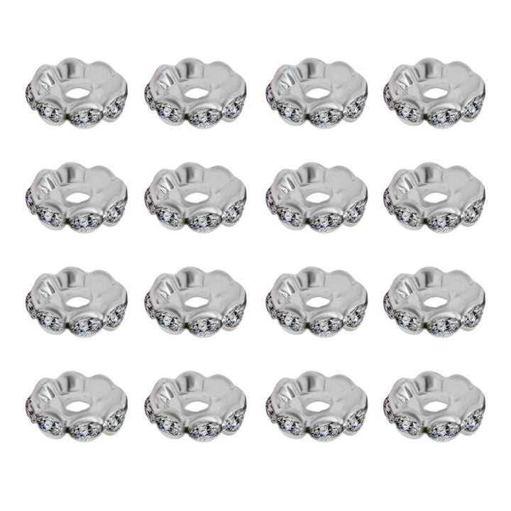 Rhinestone Round Spacer Beads | Size : 6mm | 100pcs | DC04