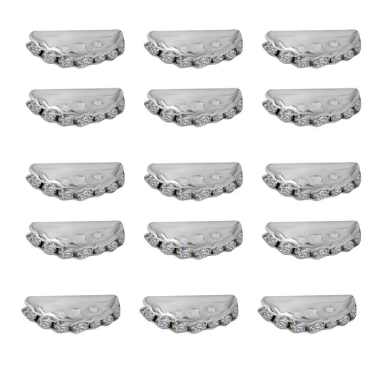 3 Hole Crystal Spacer Bar Link Connectors | Qty : 25pcs | BF98