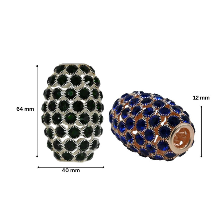 Rhinestone Spacer Beads | Size : 64mm | 1pc | DB14