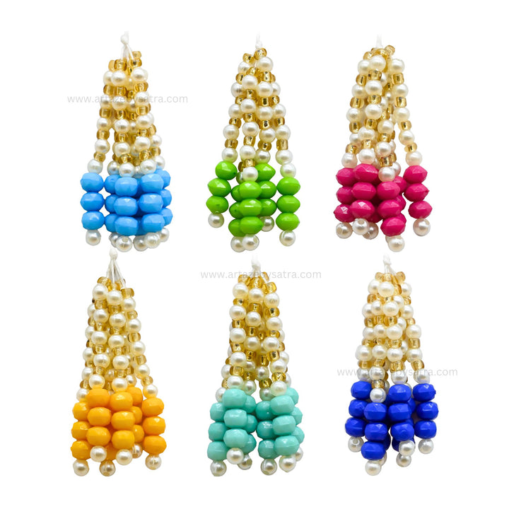 Beaded Tassels with Pearls | Size : 2inch | Qty : 10pcs | No.13