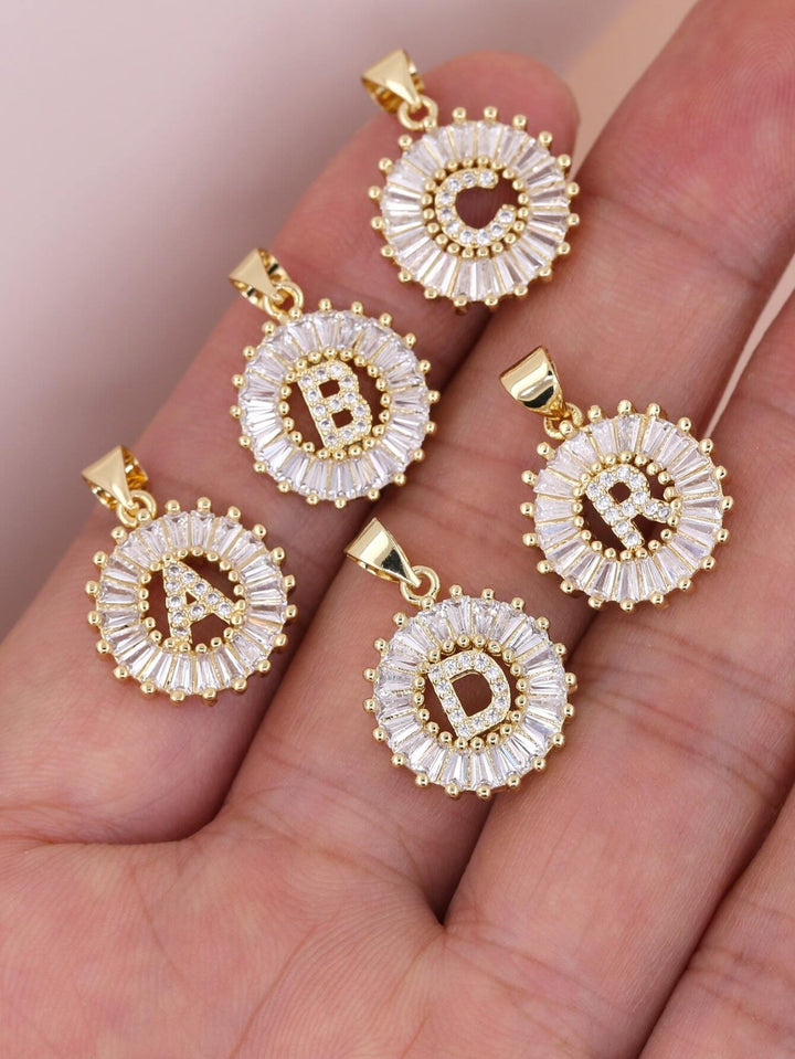 Golden Alphabet Charm Anti-Tarnish | Size : 16mm | Qty : 1pc