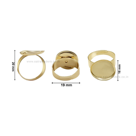 Finger Ring Base | Size : 15mm | Qty : 20pcs | BF87