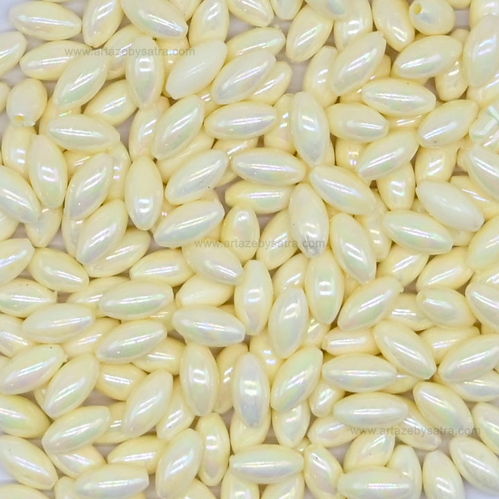 Oval Shape Plastic Rainbow Beads | Size : 14mm