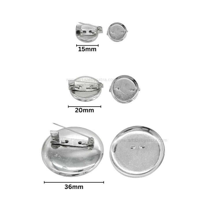 Metal Round Brooch Pin | 100pcs