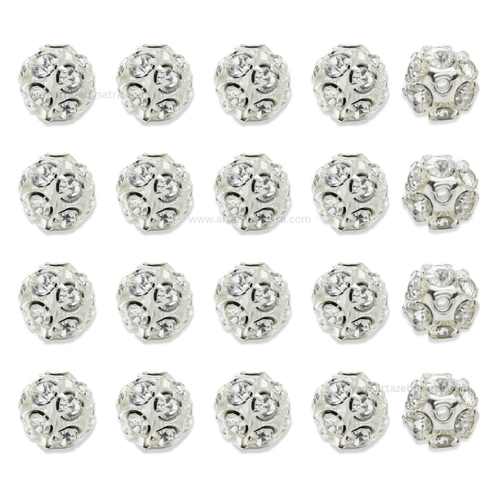 Round Rhinestone Spacer Beads