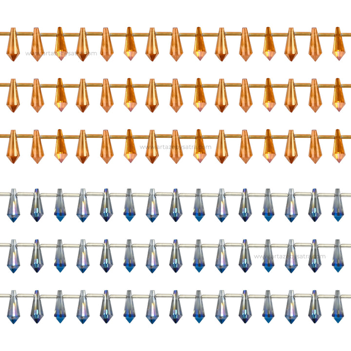 Elegant Glass Beads | Size : 16mm | 1 String ( Approx 50 Beads Per Line ) | GB78