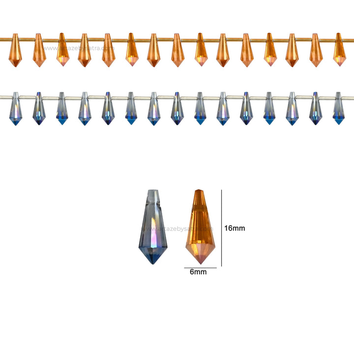 Elegant Glass Beads | Size : 16mm | 1 String ( Approx 50 Beads Per Line ) | GB78