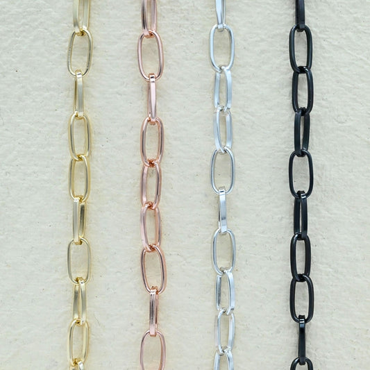 Aluminium Chain | Size : W-7mm H-15mm | Qty : 1mtr |  JT-19-35-1