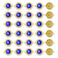 Evil Eye Meenakari Kundan Beads Connector  | Size : 21mm | Qty : 12pcs | MK38