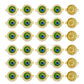 Peacock Meenakari Kundan Beads Connector  | Size : 21mm | Qty : 12pcs | MK39