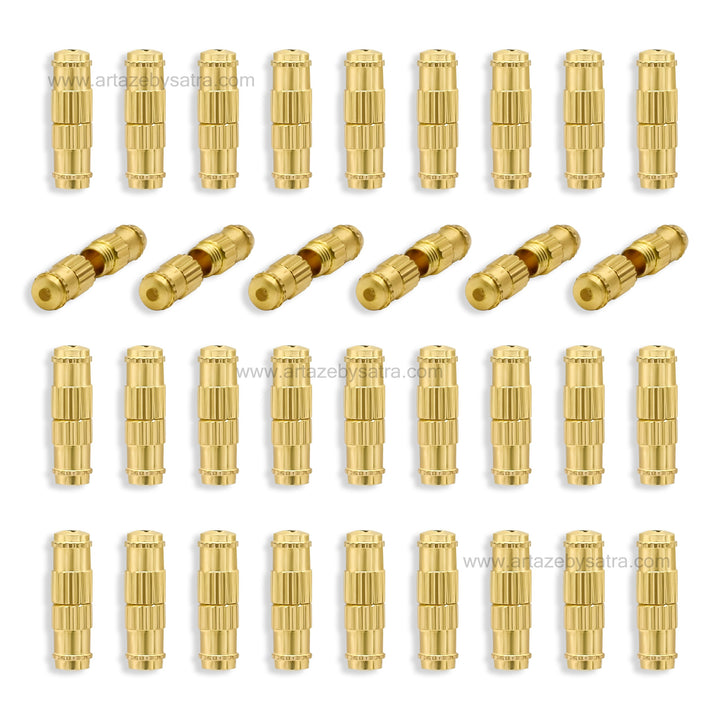 Brass Barrel Screw Clasps | Size : 12mm | Qty : 1 gross | BF80