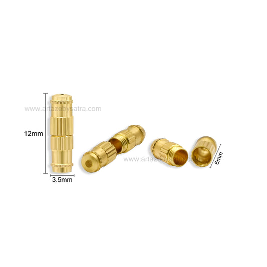 Brass Barrel Screw Clasps  | Qty : 1 gross | BF80