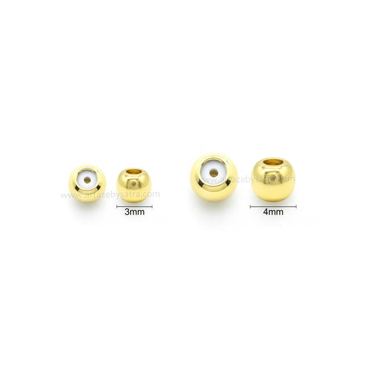18k Brass Stopper Beads | Qty : 10pcs | BF162