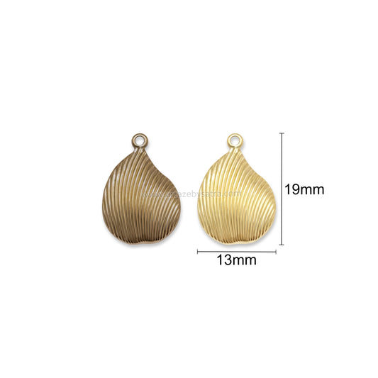 1 Hole Shell Metal Art | Size : 19mm | Qty : 100pcs | MA217