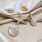 Ocean-Inspired Gold Plated Plastic Charms | Qty : 5pcs