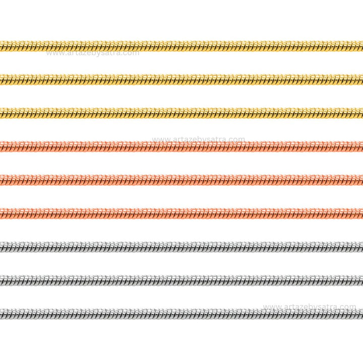 Iron Flat Ready Brass 18K Gold Polished Chain | Qty : 1pc (High Quality) RC18