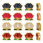 Lotus Meenakari Kundan Beads | Size : 15mm | Qty : 12pcs | MKB71