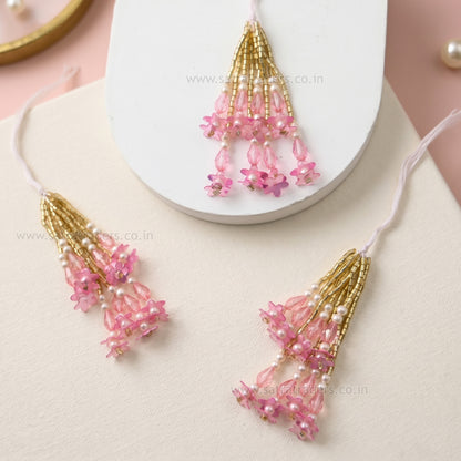 Pearl & Acrylic Bead Hanging Tassels | Size : 60mm | Qty : 10pcs | T25