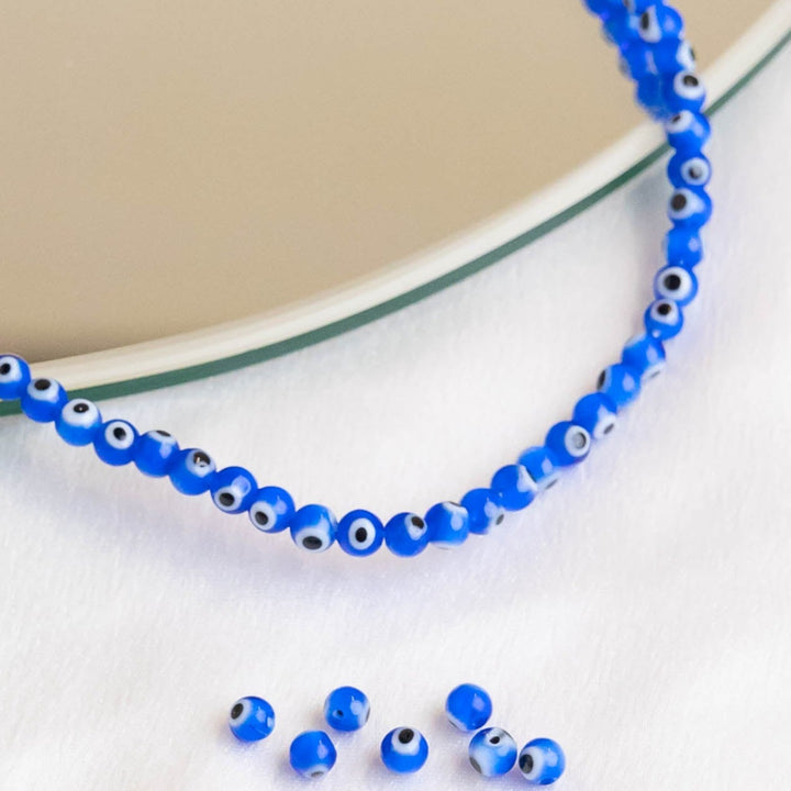 Evil Eye Glass Beads | 1 String | GB97