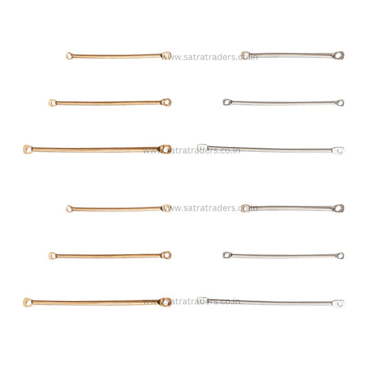 Metal Earring Link Connectors 2 Hole | Qty : 100g | BF62