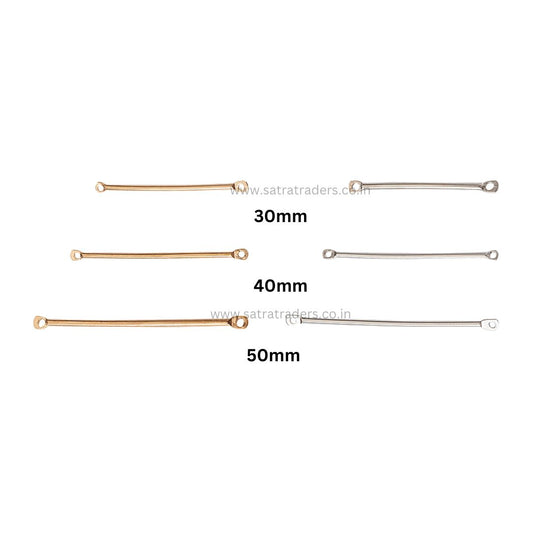 Metal Earring Link Connectors 2 Hole | Qty : 100g | BF62