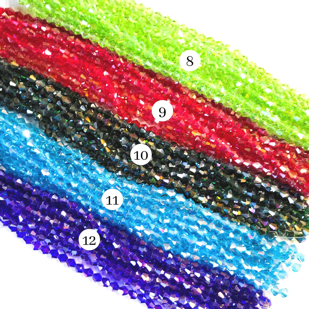 Crystal Rainbow Beads | Size : 8mm | Qty : 10 Line-approx 40 Beads perline | GB30