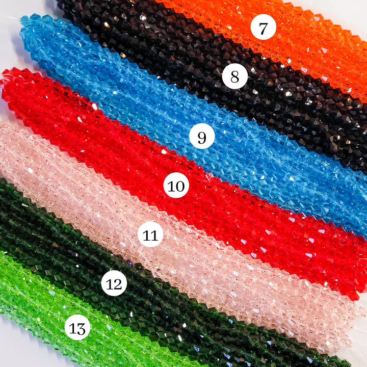 Crystal GB Beads | Size : 8mm | Qty : 10 Line-approx 40 Beads perline | GB31