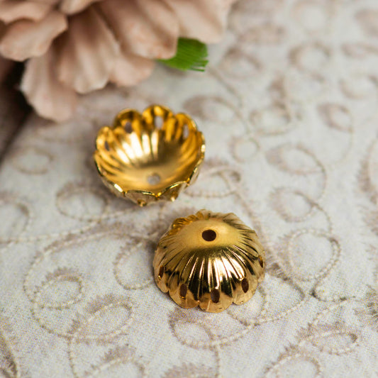 Designer Metal  Beads Cap | Size : 12mm | Qty : 500g | MC55