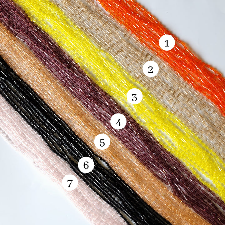 Pencil GB Beads | Size : 3*5 | Qty : 5 Line-approx 98 Beads perline | GB38