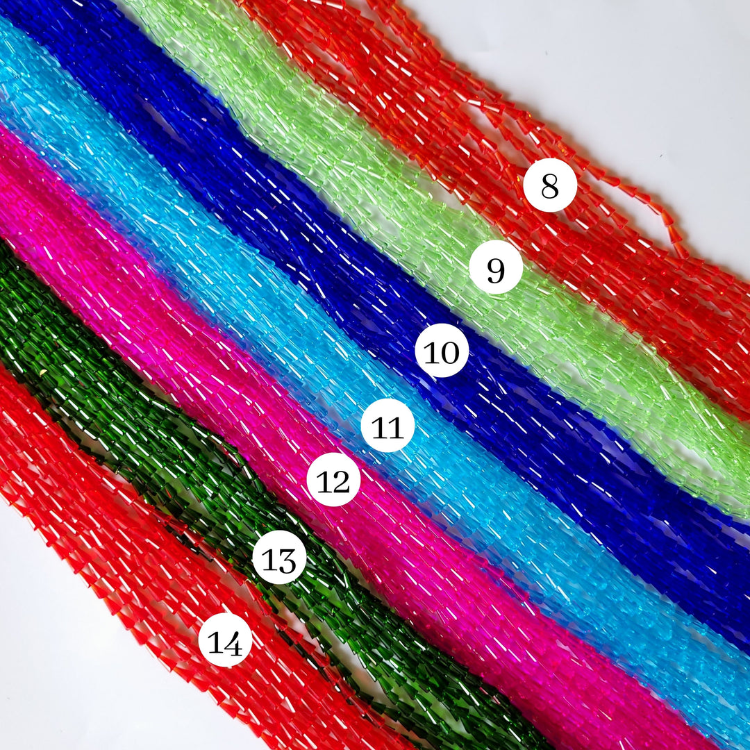 Pencil GB Beads | Size : 3*5 | Qty : 5 Line-approx 98 Beads perline | GB38