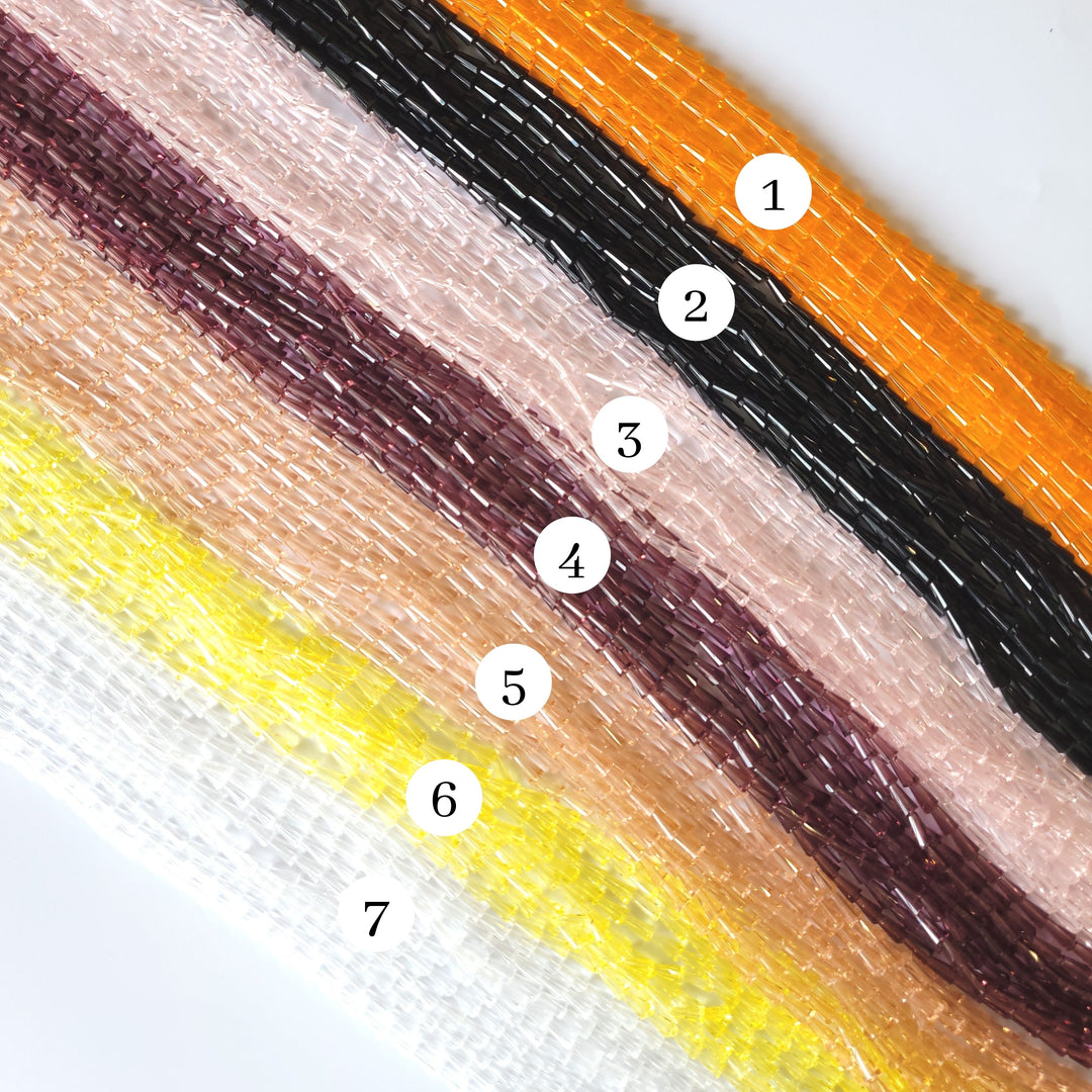 Pencil GB Beads | Size : 4*8 | Qty : 5 Line-approx 72 Beads perline | GB39