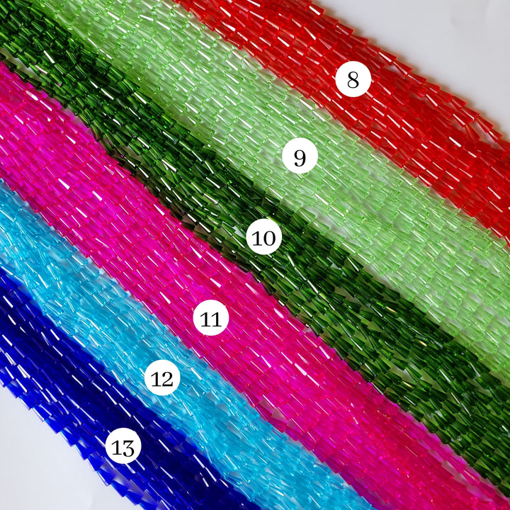 Pencil GB Beads | Size : 4*8 | Qty : 5 Line-approx 72 Beads perline | GB39