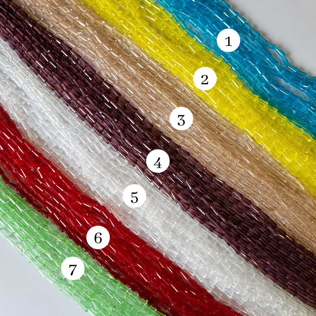 Pencil GB Beads | Size : 6*12 | Qty : 5 Line-approx 47 Beads perline | GB46