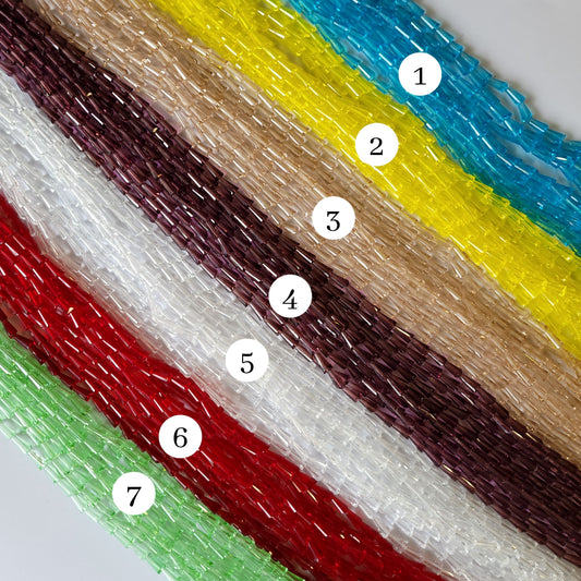 Pencil GB Beads | Size : 6*12 | Qty : 5 Line-approx 47 Beads perline | GB79