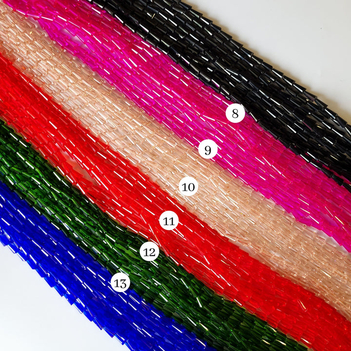 Pencil GB Beads | Size : 6*12 | Qty : 5 Line-approx 47 Beads perline | GB46