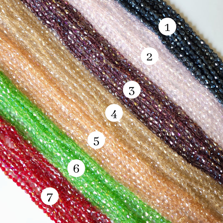 Drop Rainbow Beads | Size : 5*7 | Qty : 5 Line-approx 66 Beads perline | GB42