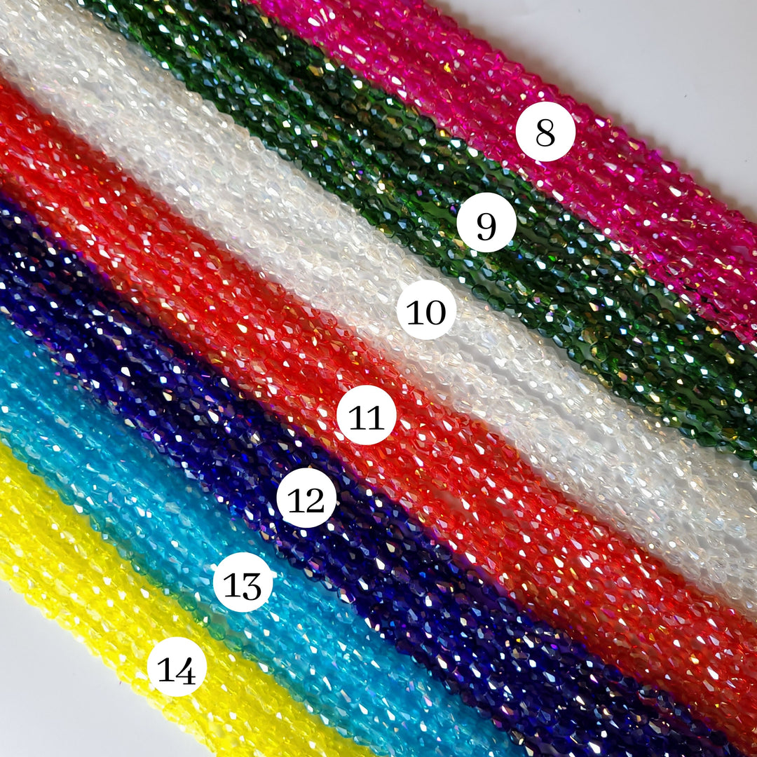 Drop Rainbow Beads | Size : 5*7 | Qty : 5 Line-approx 66 Beads perline | GB42