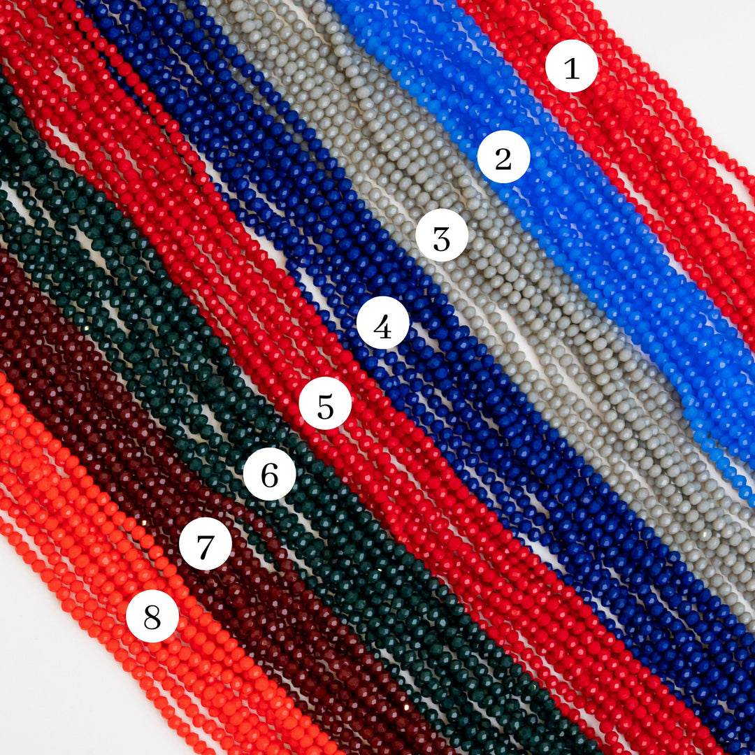 Tire Opaque Beads | Size : 3mm | Qty : 10 Line-approx 110 Beads perline | GB87