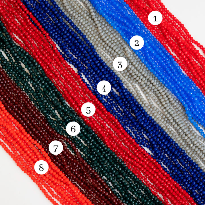 Tire Opaque Beads | Size : 3mm | Qty : 10 Line-approx 110 Beads perline | GB87