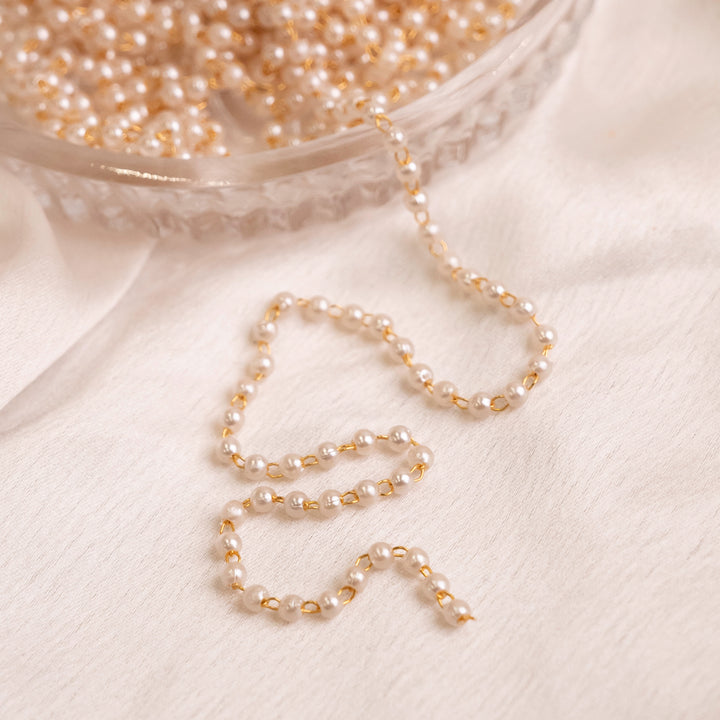Pearl Moti Chain | Qty : 5mtr