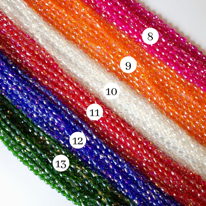 Drop RB Beads | Size : 8*12 | Qty : 5 Line-approx 56 Beads perline | GB45
