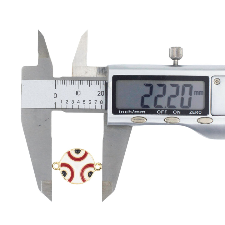 Evil Eye Connector Charms | Size : 16mm | 6pcs