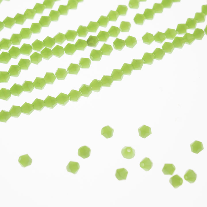 Crystal Opaque Beads | Size : 4mm | Qty : 10 Line-approx 40 Beads perline