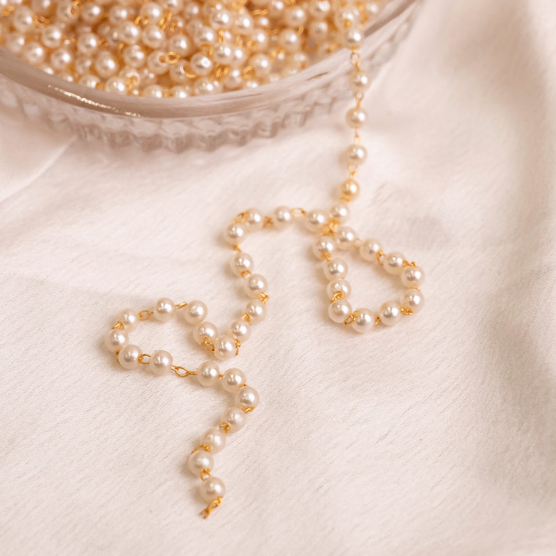 Pearl Moti Chain | Qty : 5mtr