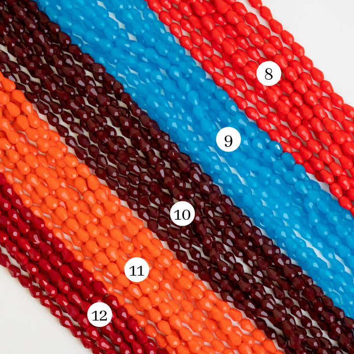 Drop Opaque Beads | Size : 5*7 | Qty : 5 Line-approx 275 Beads | GB90