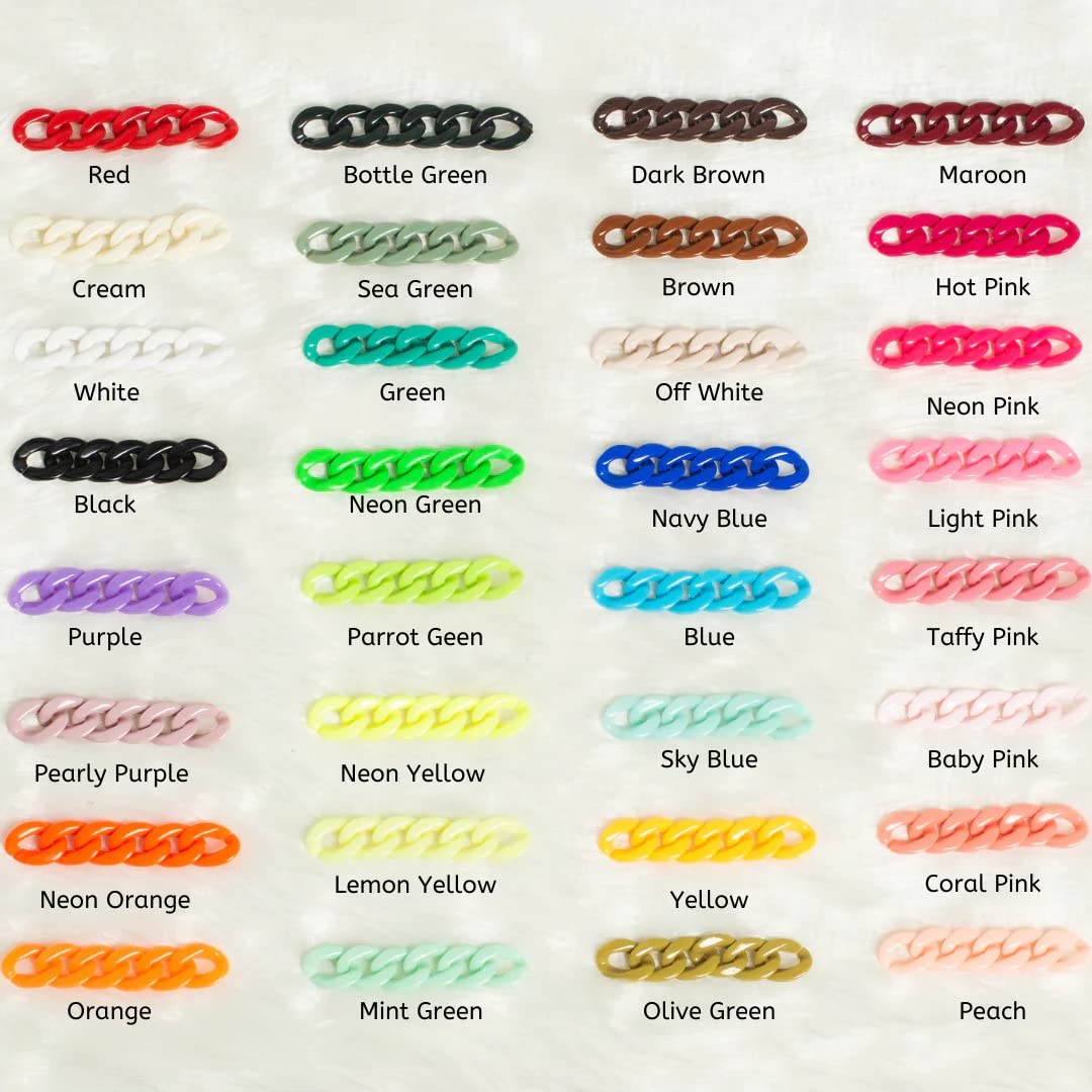 Acrylic Link Chain | Size : 16mm | Qty :1mtr | AC03