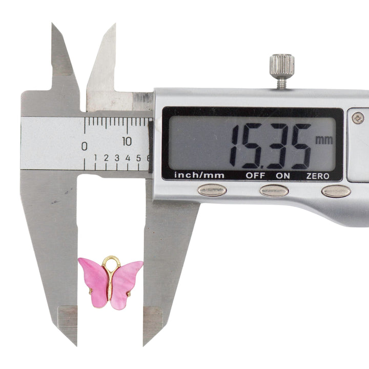 Golden Butterfly Charms  1 Center Ring 6pcs Size : 12mm |