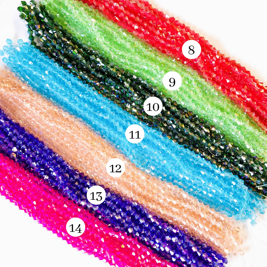 Crystal Rainbow Beads | Size : 6mm | Qty : 10 Line-approx 48 Beads perline | GB28
