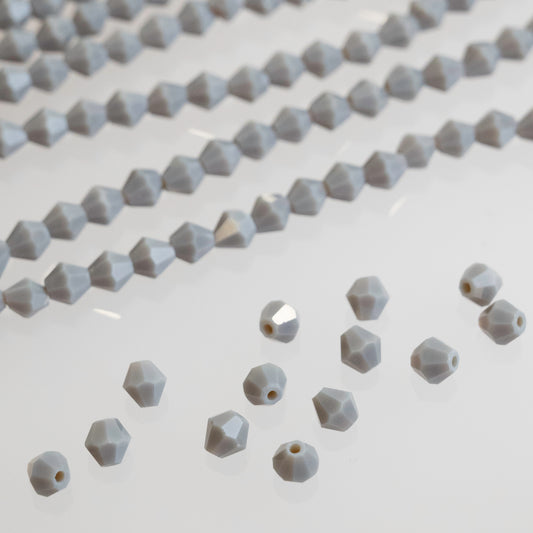 Crystal Opaque Beads | Size : 6mm | Qty : 10 Line-approx 40 Beads perline | GB48